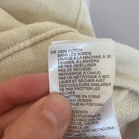Reiss Cream Colored  ‘ Farley ‘ Sweatshirt  Size M Preppy Athleisure - Picture 4 of 5